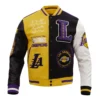 Los Angeles Lakers Color Block Varsity Jacket (1)