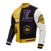 Los Angeles Lakers Color Block Varsity Jacket (2)