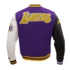Los Angeles Lakers Color Block Varsity Jacket (4)