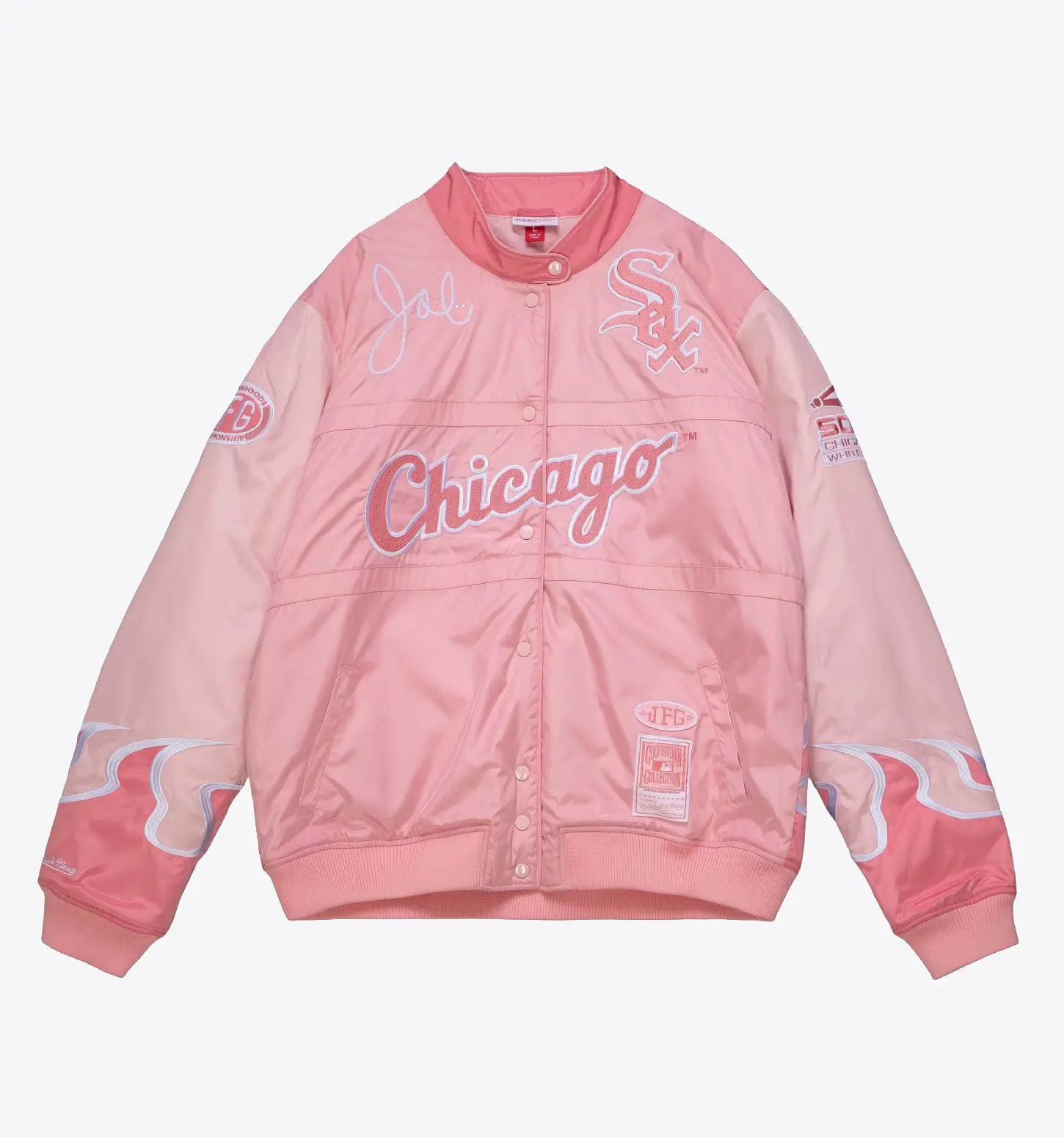 MN-x-Joe-Freshgoods-Racing-Jacket-Chicago-White-Sox leather moto 1