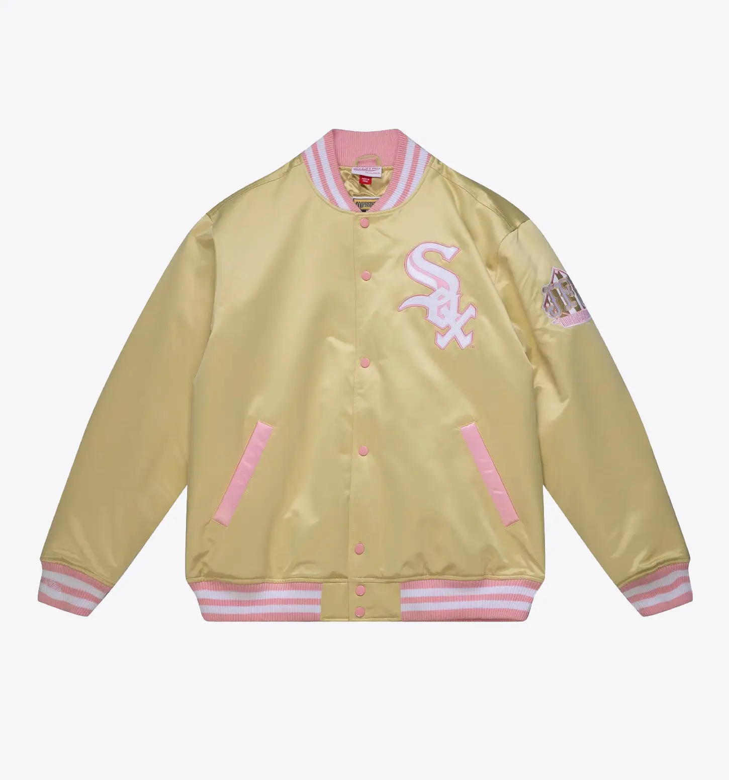 MN-x-Joe-Freshgoods-Satin-Jacket-Chicago-White-Sox leather moto1