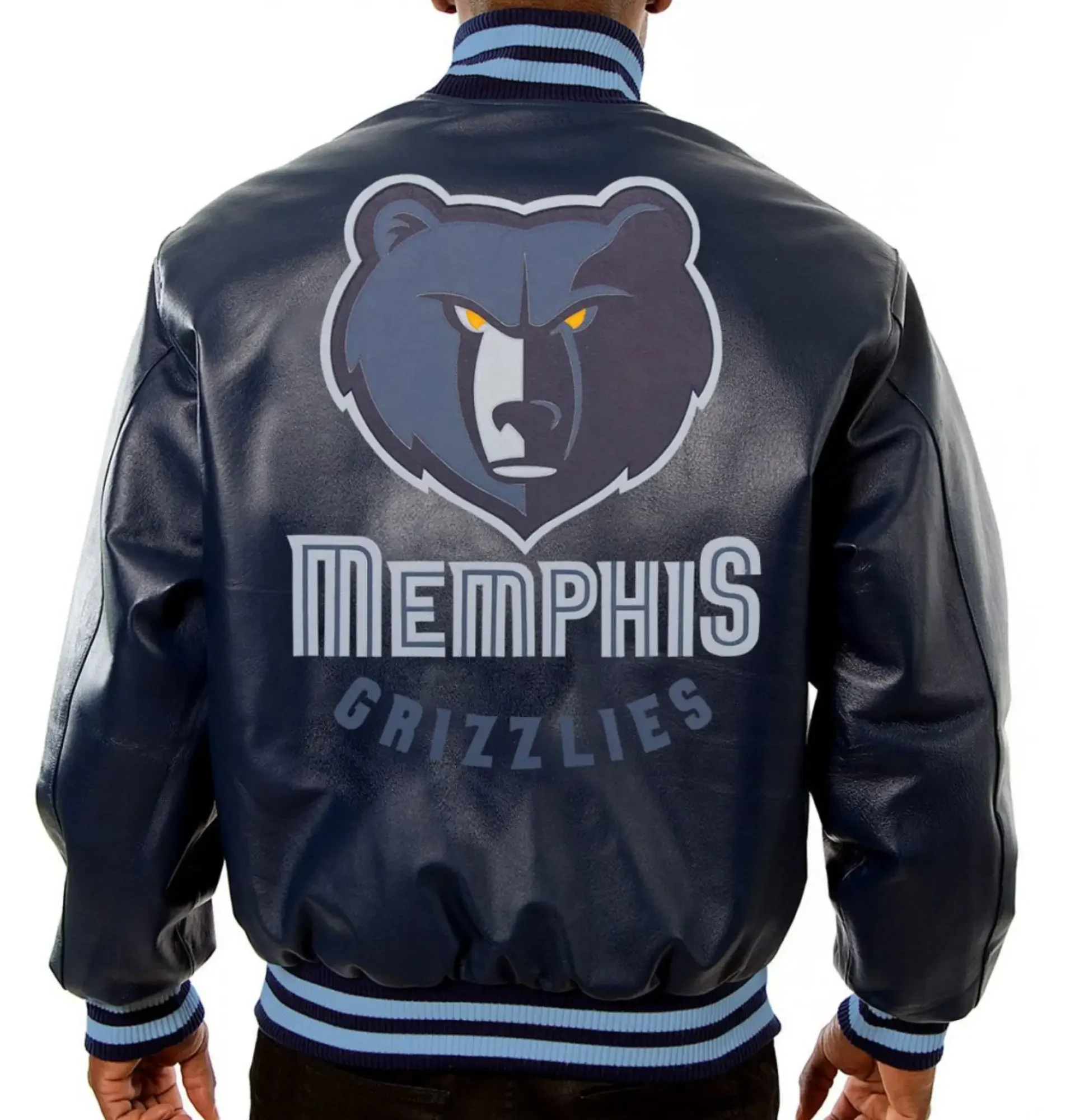 Memphis-Grizzlies-Leather-Varsity-Navy-Jacket-LeatherMoto