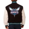 Charlotte Hornets Varsity Jacket - Black & White - Image 2