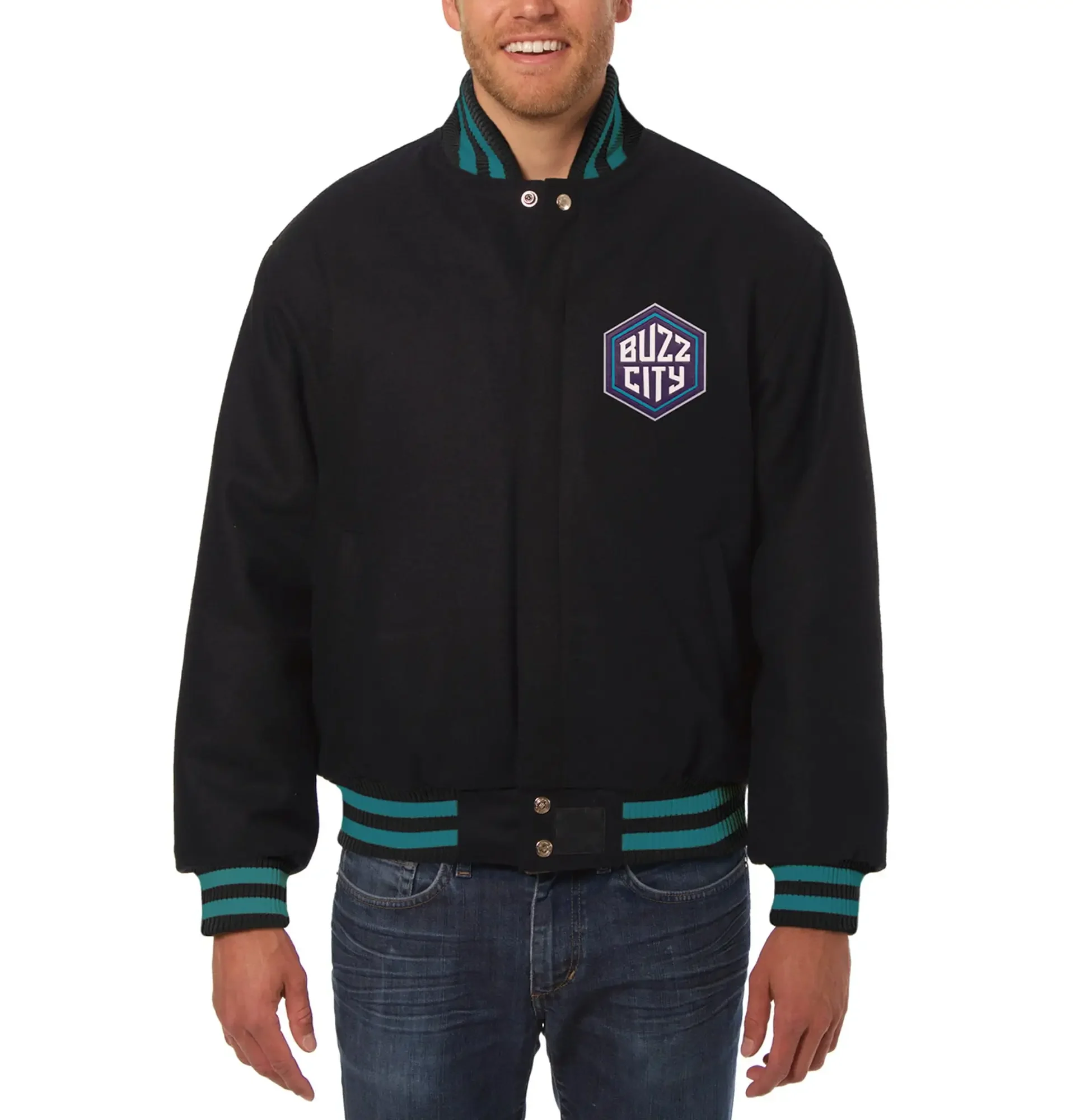 Mens-Charlotte-Hornets-Black-Wool-Varsity-Jacket-LeatherMoto