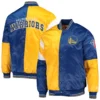 Men’s Golden State Warriors Starter 75th Anniversary Leader Color Block Satin Jacket-Leather