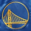Men’s Golden State Warriors Starter 75th Anniversary Leader Color Block Satin Jacket-LeatherMoto