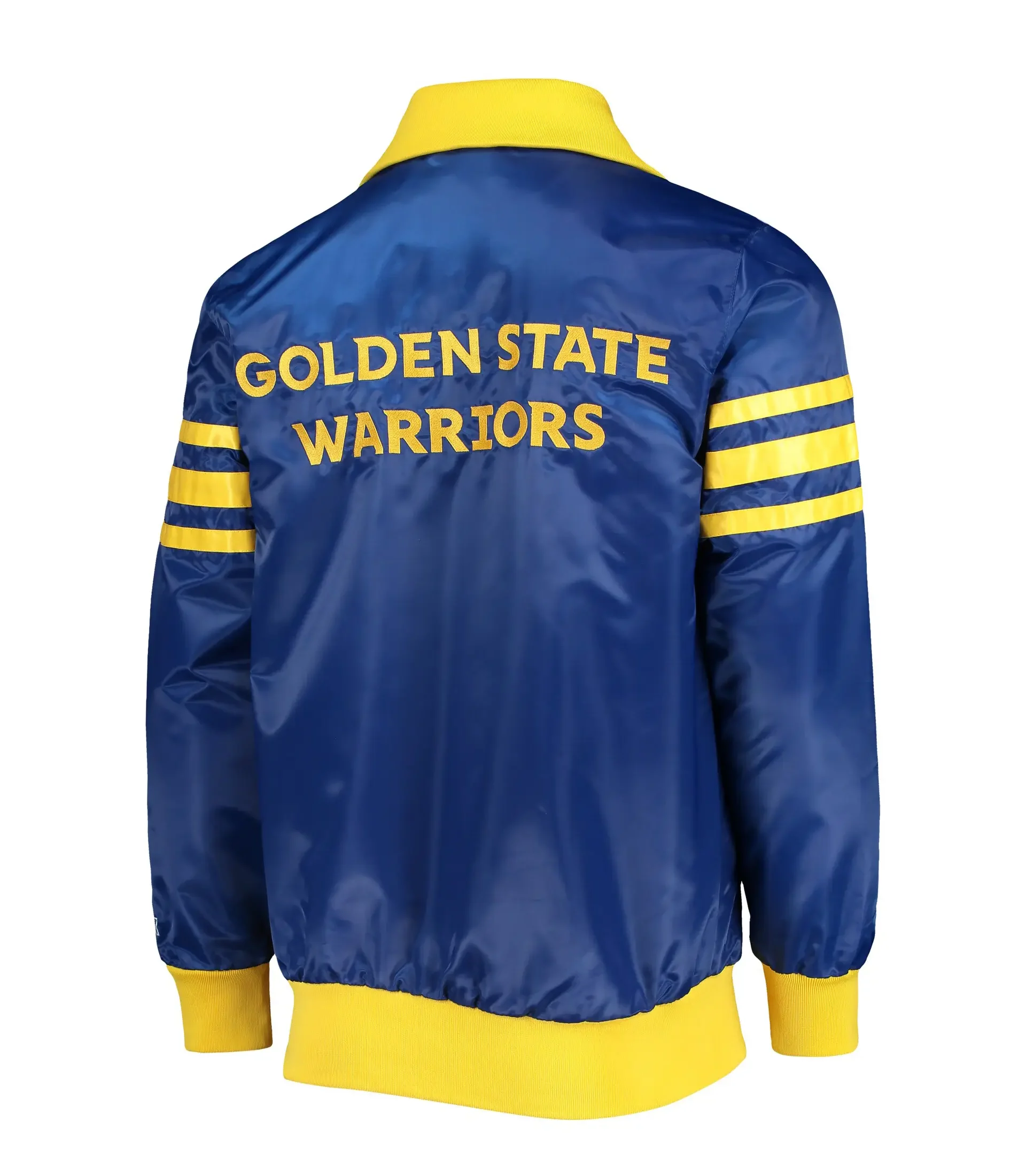 Men's Golden State Warriors Starter Royal The Captain II Full-Zip Varsity Jacket LeatherMoto (2)