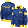 Men's Golden State Warriors Starter Royal The Captain II Full-Zip Varsity Jacket LeatherMoto (3)