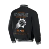 Men’s NBA x Staple Black Phoenix Suns Full-Snap Varsity Jacket-LeatherMoto