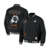 Men’s NBA x Staple Black Phoenix Suns Full-Snap Varsity Jacket-LeatherMoto