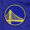 Men's Starter Royal Golden State Warriors Force Play Full-Snap Royal Blue Satin Varsity Jacket LeatheRmOTO (3)