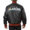 Miami-Marlins-Classic-Rib-Knitted-Black-Leather-Jacket-leather moto 2