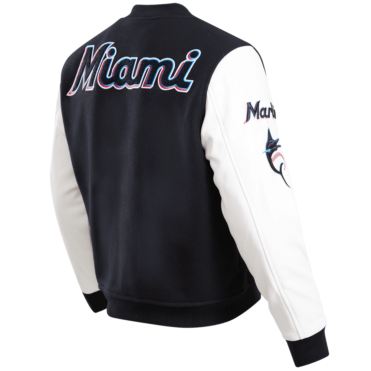 Miami-Marlins-Classic-Rib-Wool-Leather-Varsity-Jacket-leather moto 2