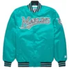 Miami-Marlins-Homage-Starter-Full-Snap-Satin-Varsity-Jacket-leather moto 1