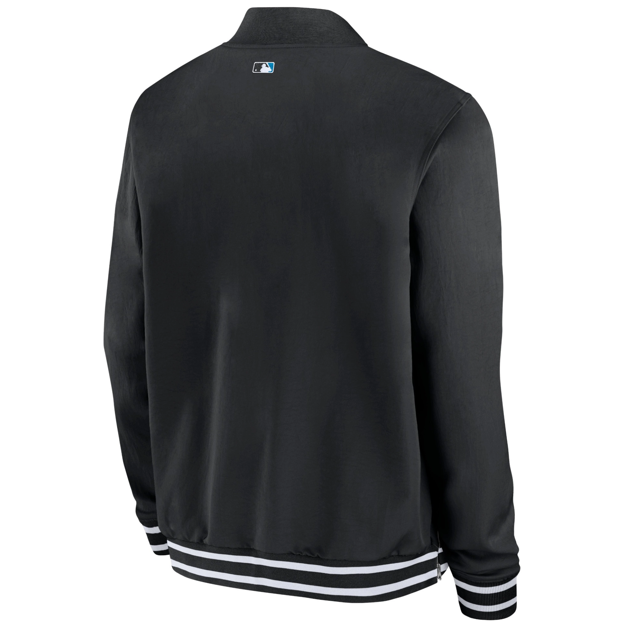 Miami-Marlins-Nike-Full-Zip-Bomber-Black-Varsity-Jacket-leather moto2