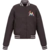 Miami-Marlins-Poly-Twill-Full-Snap-Polyester-Varsity-Jacket-leather moto 1