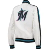 Miami-Marlins-Starter-Hometown-Full-Snap-Satin-Varsity-White-Jacket-leather moto 2