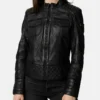 Midnight Black Racer Leather Jacket – Modern Elegance (3)