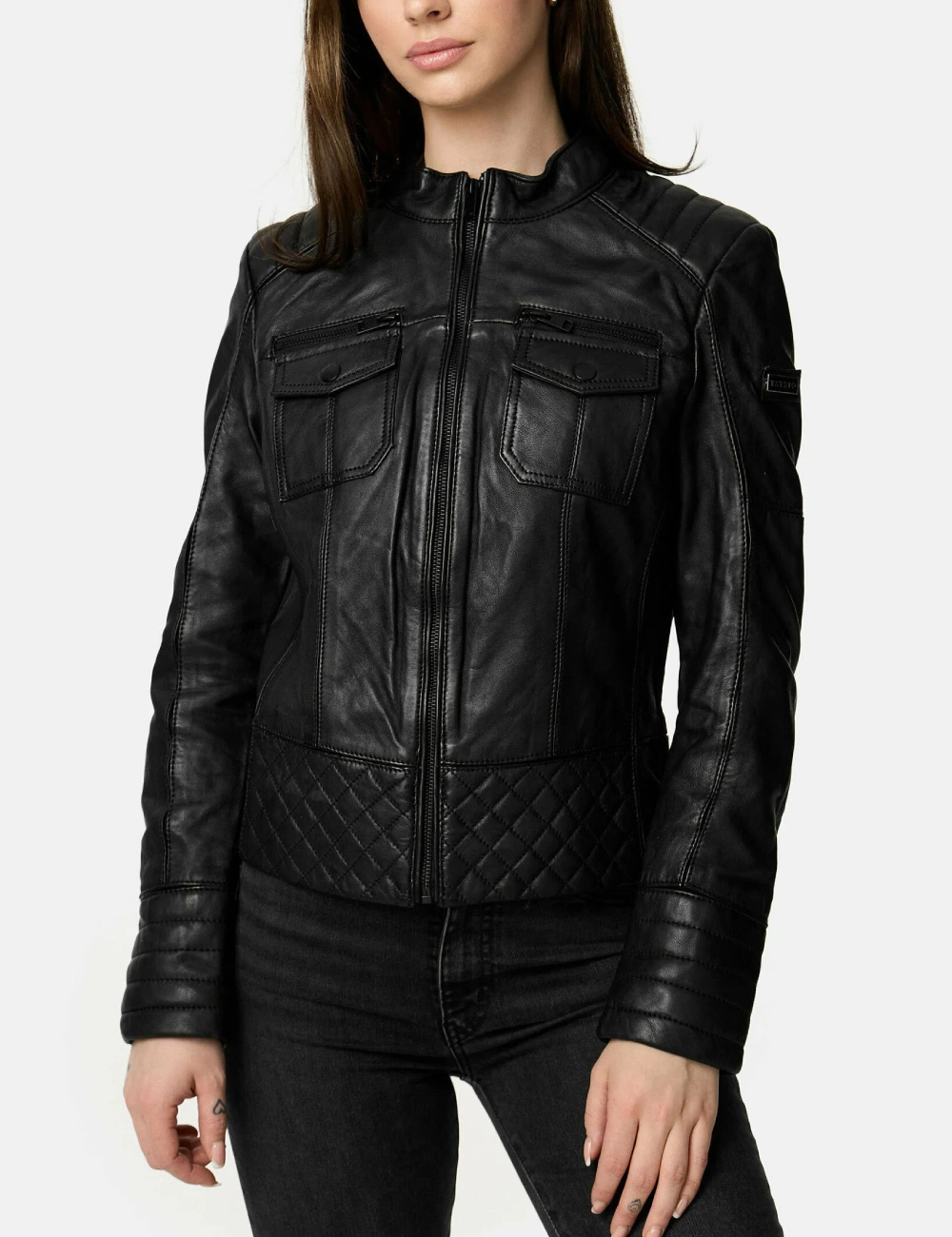 Midnight Black Racer Leather Jacket – Modern Elegance (3)