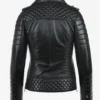 Midnight Gold Women's Black Leather Jacket (5)