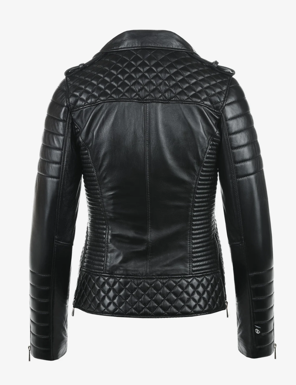 Midnight Gold Women's Black Leather Jacket (5)