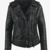 Midnight Rider Women’s Biker Leather Jacket (6)