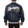 Milwaukee-Brewers-Baseball-Team-Players-Leather-Varsity-Navy-Jacket-leather moto 2
