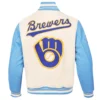 Milwaukee-Brewers-Baseball-Team-Players-Wool-Leather-Varsity-Jacket-leather moto 2