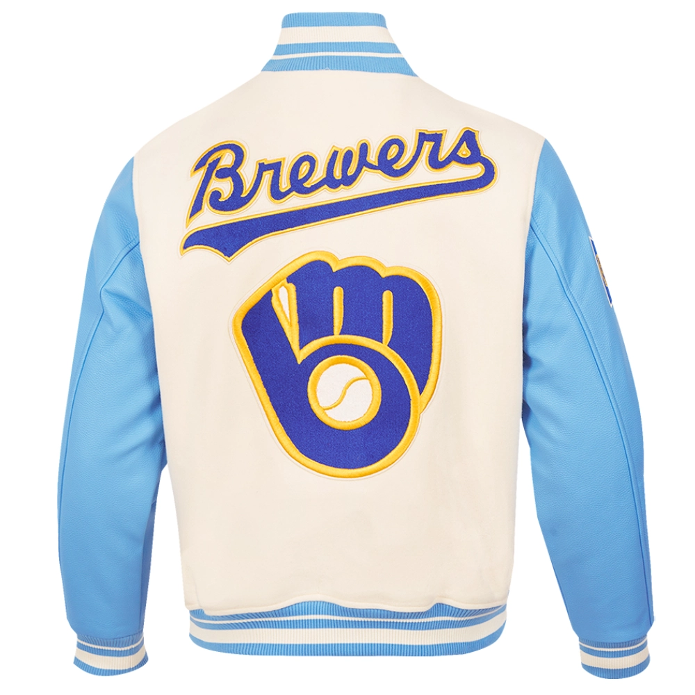 Milwaukee-Brewers-Baseball-Team-Players-Wool-Leather-Varsity-Jacket-leather moto 2