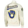 Milwaukee-Brewers-Pro-Standard-Cooperstown-Pinstripe-Retro-Classic-Satin-Varsity-Jacket-leather moto 2