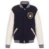 Milwaukee-Brewers-Reversible-Fleece-Faux-Leather-Varsity-Jacket-LEATHER MOTO 1