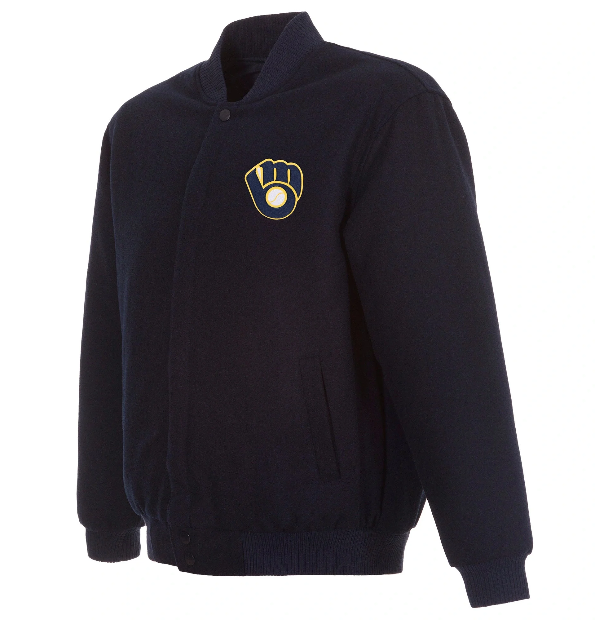 Milwaukee-Brewers-Reversible-Navy-Wool-Varsity-Jacket-LEATHER MOTO 1