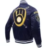 Milwaukee-Brewers-Ribbed-Knitted-Full-Snap-Satin-Varsity-Jacket-LEATHER MOTO 2