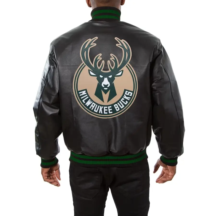 Milwaukee-Bucks-Domestic-Black-Team-Color-Leather-Jacket-LeatherMoto