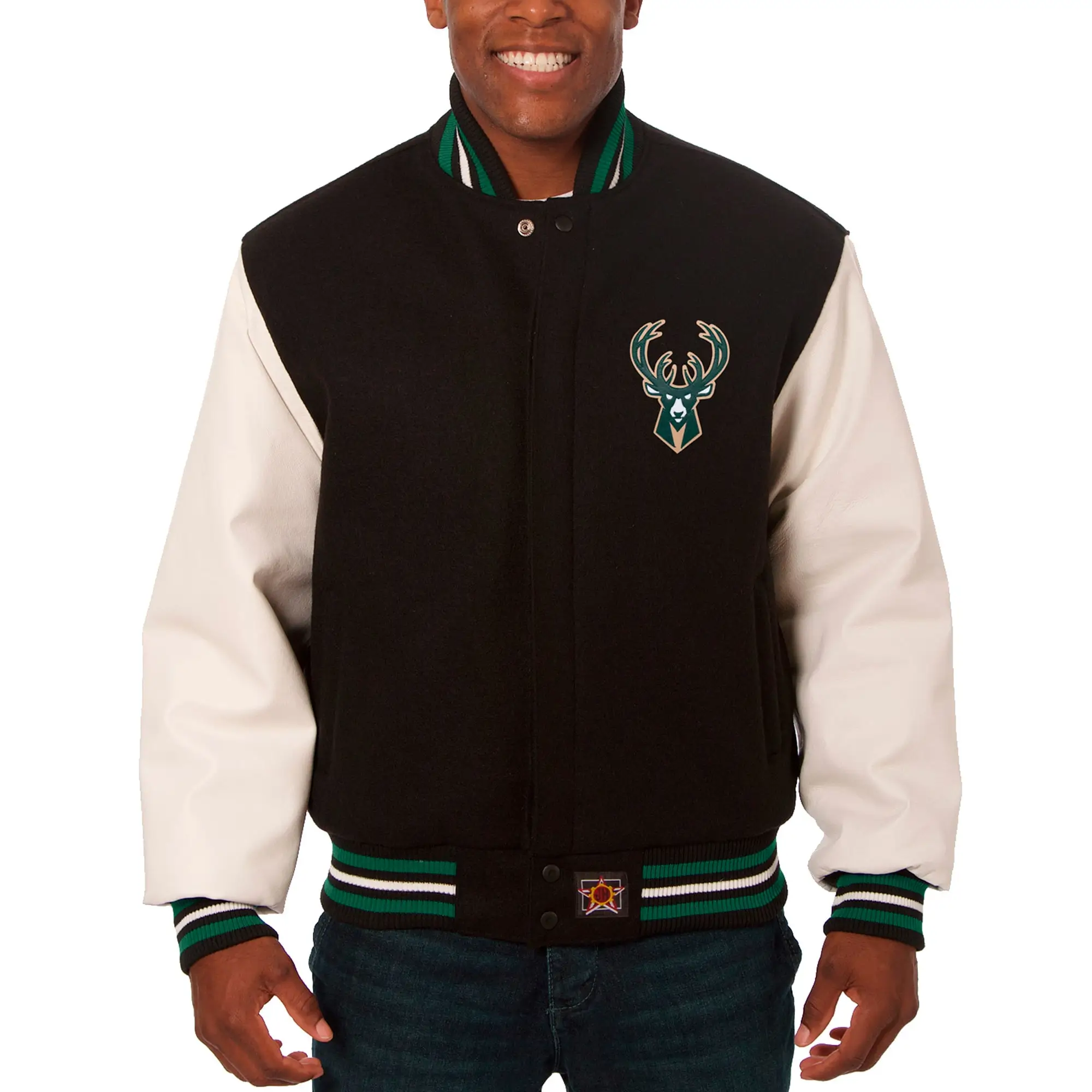 Milwaukee-Bucks-Domestic-BlackWhite-Wool-and-Leather-Jacket-LeatherMoto
