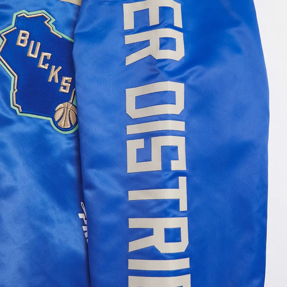 Milwaukee-Bucks-Pro-Standard-202324-City-Edition-Royal-Satin-Varsity-Jacket-LeatherMoto