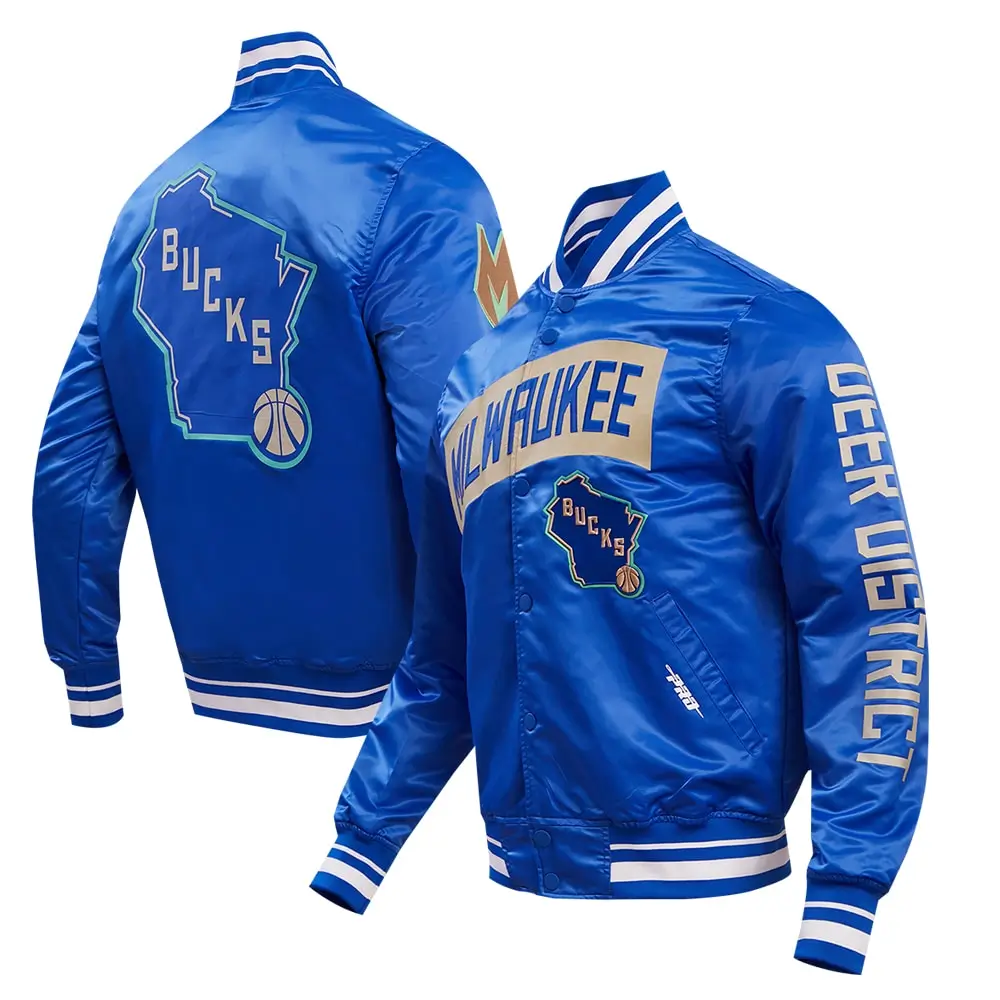 Milwaukee-Bucks-Pro-Standard-202324-City-Edition-Royal-Satin-Varsity-Jacket-LeatherMoto