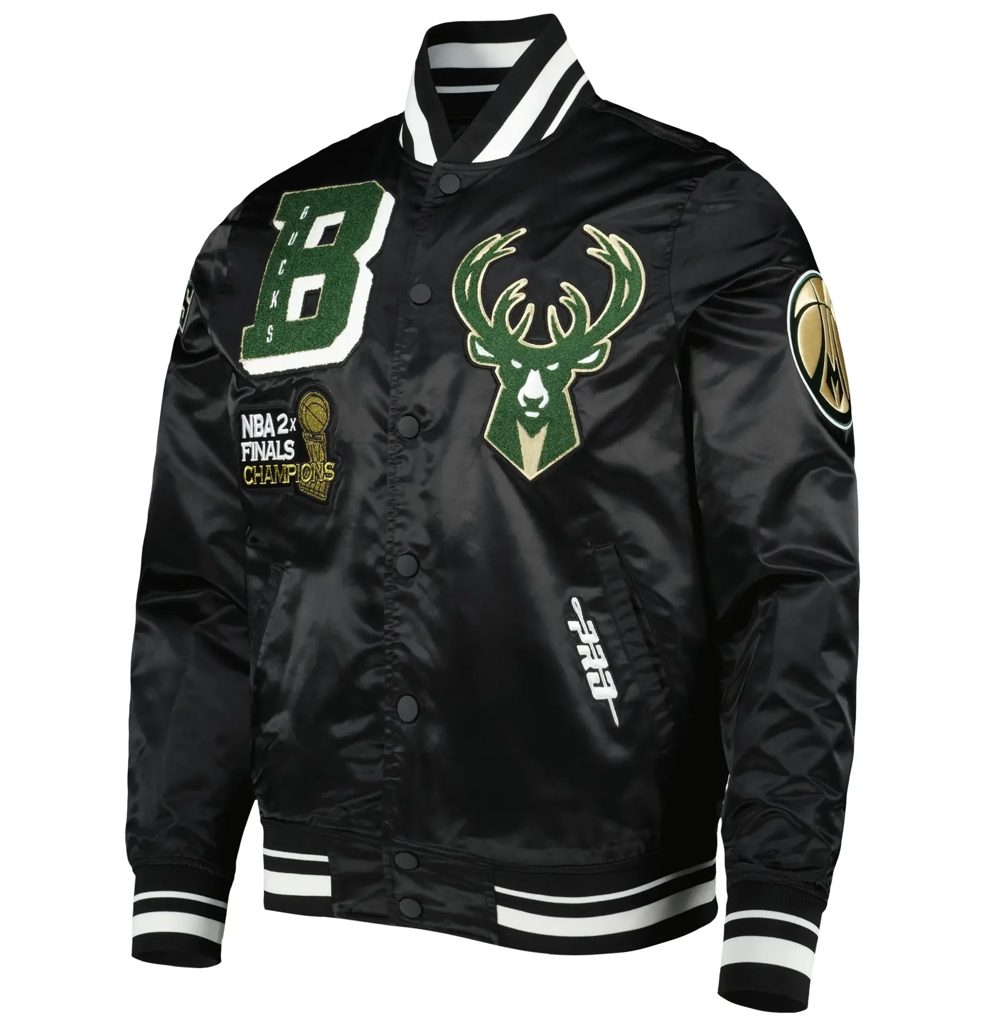 Milwaukee-Bucks-Pro-Standard-Mash-Up-Capsule-Black-Satin-Varsity-Jacket-LeatherMoto