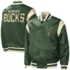 Milwaukee-Bucks-Starter-Hunter-Force-Play-Green-Satin-Varsity-Jacket-LeatherMoto