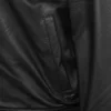 Minimalist Sleek Black Bomber Leather Jacket - Women (1)
