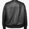 Minimalist Sleek Black Bomber Leather Jacket - Women (2)