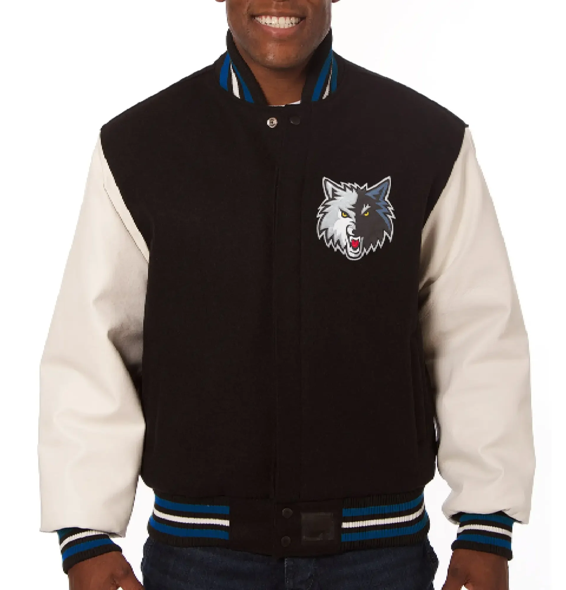 Minnesota-Timberwolves-Wool-Leather-Jacket-Black-White-LeatherMoto