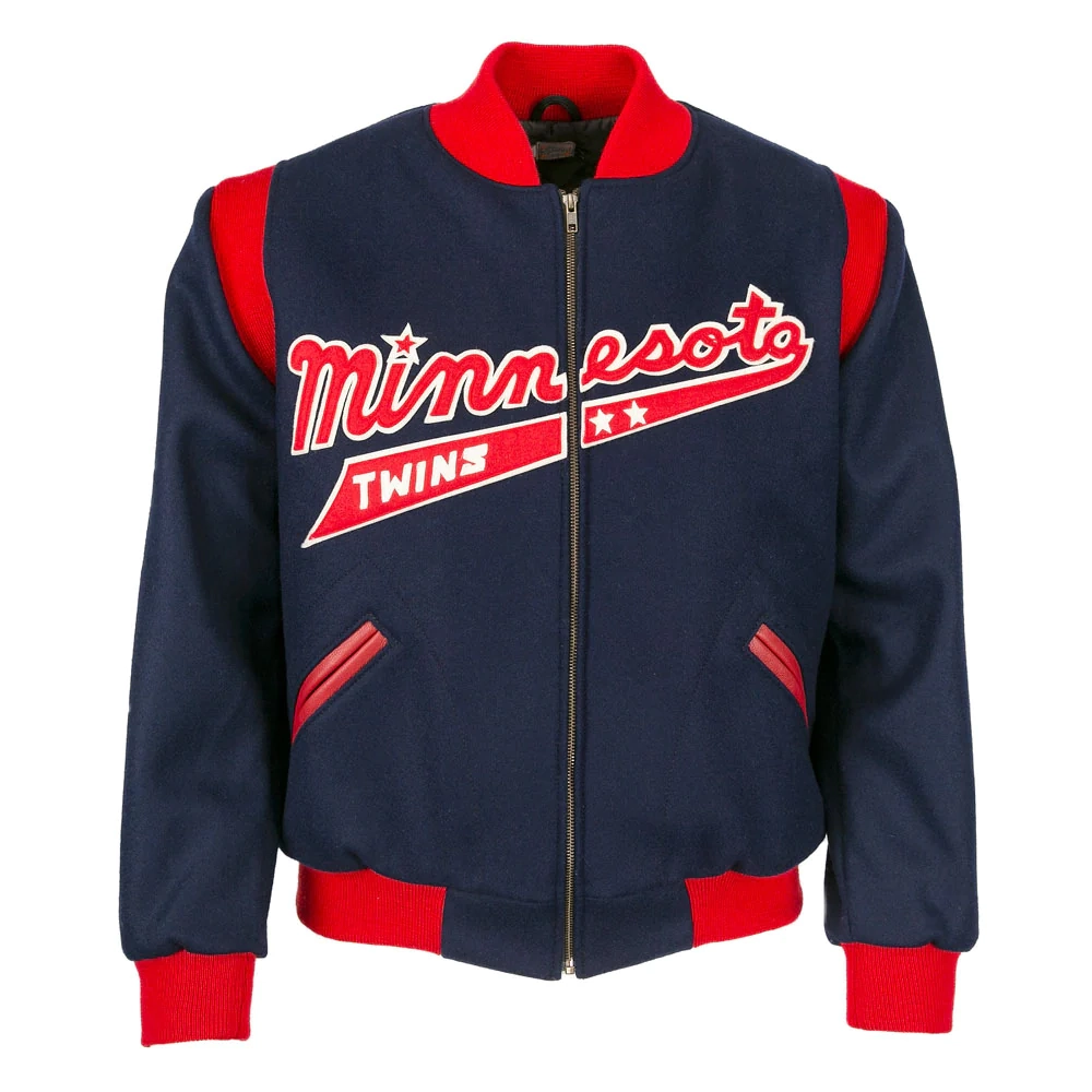 Minnesota-Twins-1965-Authentic-Wool-Varsity-Jacket-LEATHER MOTO 1