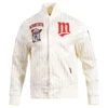 Minnesota-Twins-Pro-Standard-Cooperstown-Pinstripe-Full-Snap-Satin-Jacket-LEATHER MOTO 1