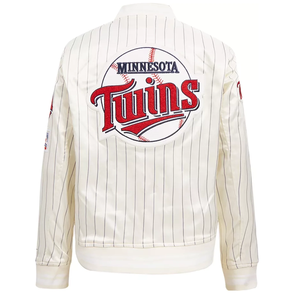 Minnesota-Twins-Pro-Standard-Pinstripe-Full-Snap-Satin-Varsity-Cream-Jacket-LEATHER MOTO 2