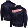Minnesota-Twins-Pro-Standard-Wordmark-Full-Snap-Satin-Varsity-Navy-Jacket-LEATHER MOTO 3