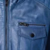 Modern Elegance Navy Blue Biker Leather Jacket (4)