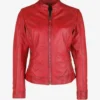 Mustang Fierce Red Leather Jacket – Bold Statement Piece (1)