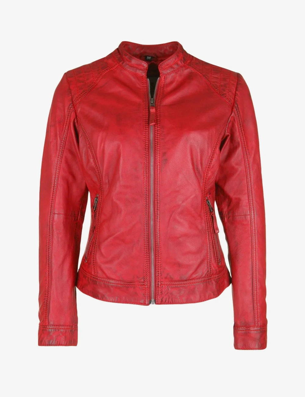 Mustang Fierce Red Leather Jacket – Bold Statement Piece (1)