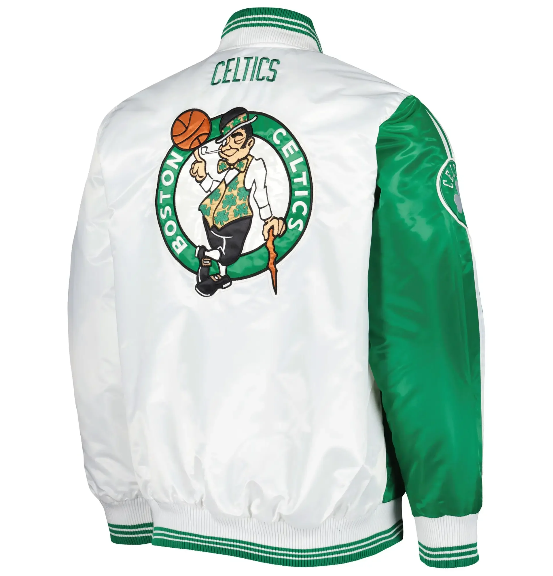 Alternative view of Boston Celtics Starter Kelly Varsity Jacket - Green/White